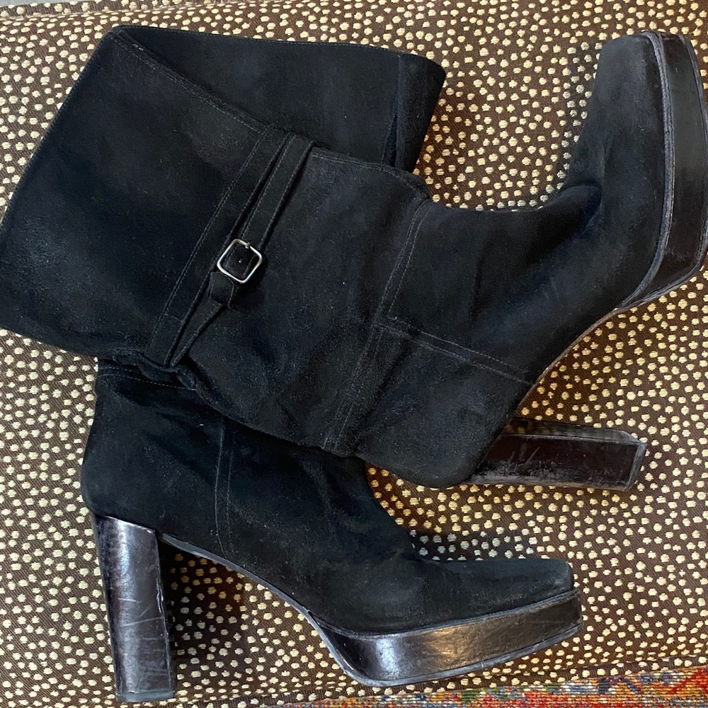 Stuart Weitzman Black Suede Boots